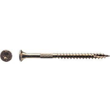 (5 Lb) Big Timber 5YTX9212 9 x 2-1/2-Inch Gold Star Flat Head Screws Approx. 470